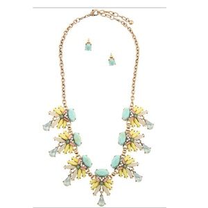 Yellow Spike Statement Necklace